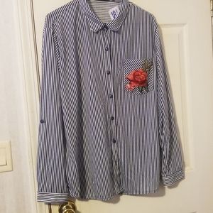 Trendy button down shirt